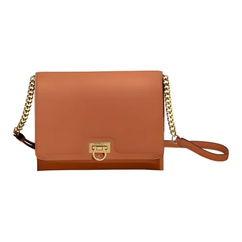 FERRAGAMO Trifolio Кожа Сумка через плечо Женская Коричневая