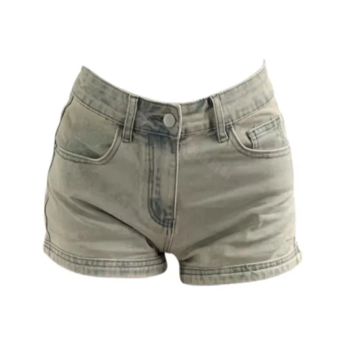 UYH Грязно-желтые женские джинсовые шорты