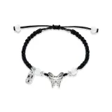 Браслет-шнурок "Благополучие и Счастье Бабочка" [Черный]