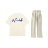 Абрикосовый топ + хаки штаны