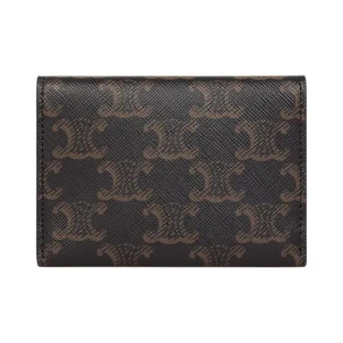 CELINE Triomphe Холст Картхолдер Маленький Мужской Черный