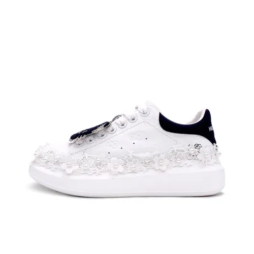 Hello Kitty Белый Низкий Топ Повседневная Обувь Женская Белый Черный