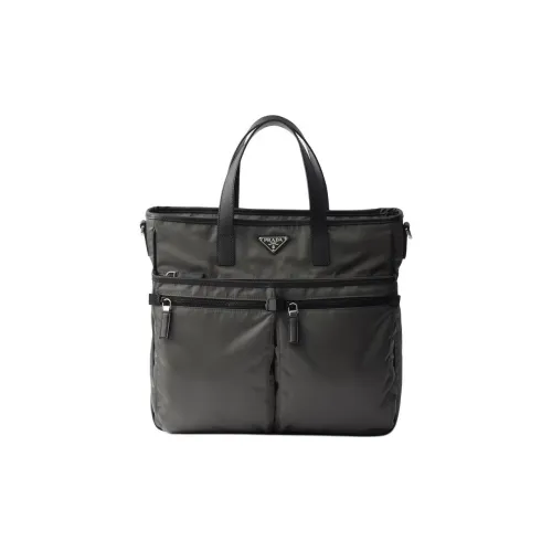 PRADA RE Нейлон Сумка-тоут Сумка для покупок Сумка через плечо Сумка унисекс Лесной зеленый