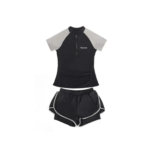 QIAODAN Двухкомпонентный купальник женский двухкомпонентный комплект черный и серый