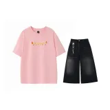 Розовый + Винтажный черный