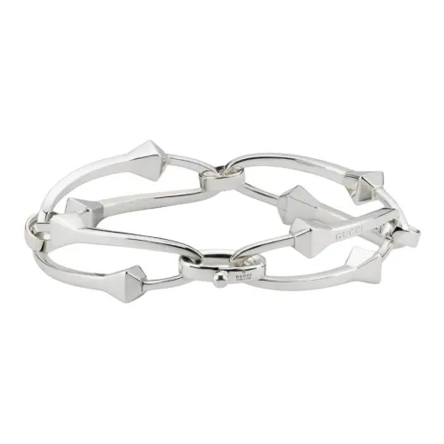 GUCCI 925 стерлинговое серебро Браслеты Унисекс Серебряный