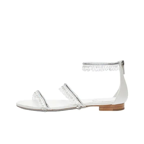 RENE CAOVILLA Chandelier One Ремешок Сандалии Женские Айвори Белый