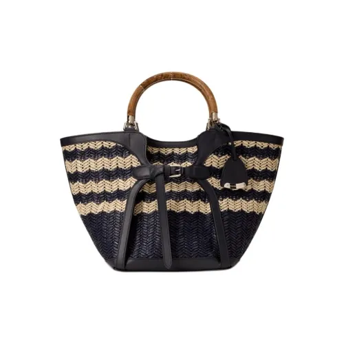 Polo Ralph Lauren Ткань Тоут Сумка Женская Темно-синий Бежевый