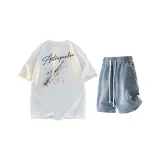 Белый + Светло-синий