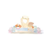 Длинный свитер, щенок, звезды, заколка-краб