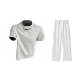 Комплект одежды (Белая Фотиния Серый Футболка + Белая Фотиния Серый Повседневные Штаны)