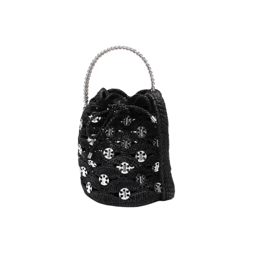 Paco Rabanne Raffia Ведрообразная Сумка Женская Черная