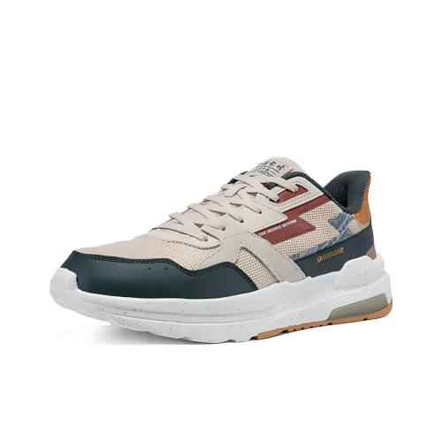 361° Амортизирующие подошвы Slip-resistant Низкий топ Повседневная обувь Мужская Бежевый Зеленый