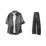 Чёрный и белый полосы + чёрные брюки для костюма