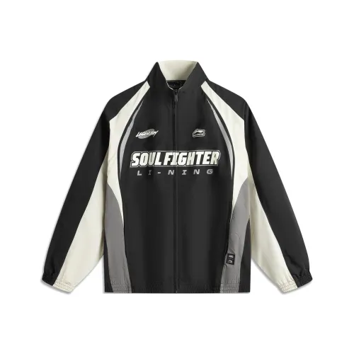 LINING x LEAGUE OF LEGENDS Тренчкот Унисекс Черный Экрю Асфальтовый Серый