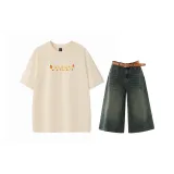 Абрикос & Винтажный синий