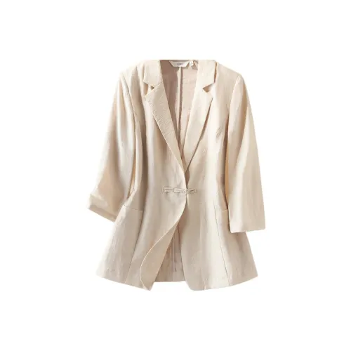 IHIMI Бизнес-костюм женский светло-абрикосовый