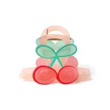 Прозрачно-розовый, вишня, заколка-краб