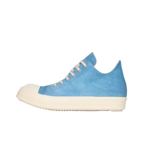 RICK OWENS Low-Top Canvas Shoes Sky Blue Men's
