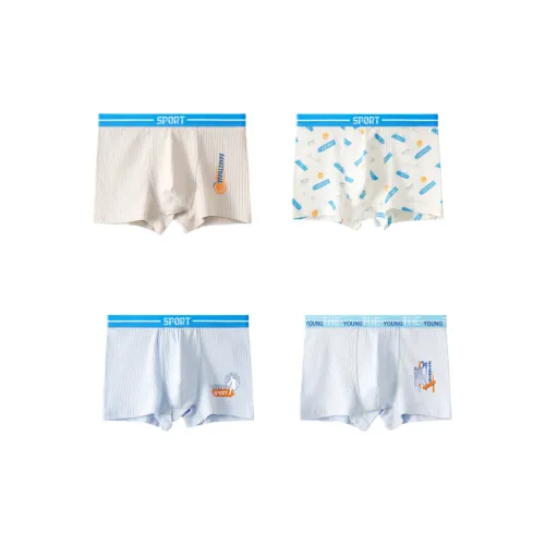 Tingqu P058 Абрикос+Белый+Баскетбол+Скейтборд Мужские боксер-шорты