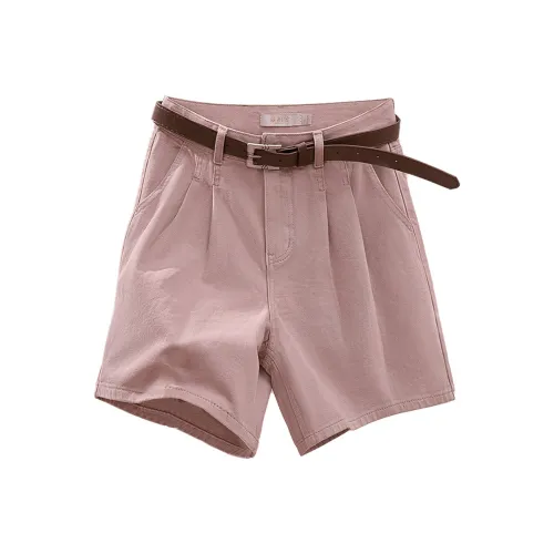 Cypress House Джинсовые шорты Женские Кожа Розовая