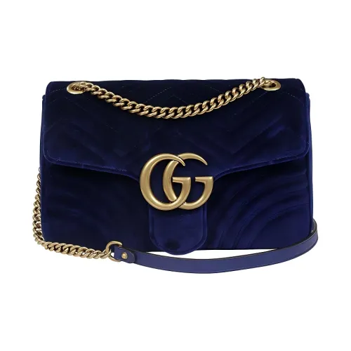 GUCCI Вельвет Сумка через плечо Сумка на плечо Женская Темно-синий