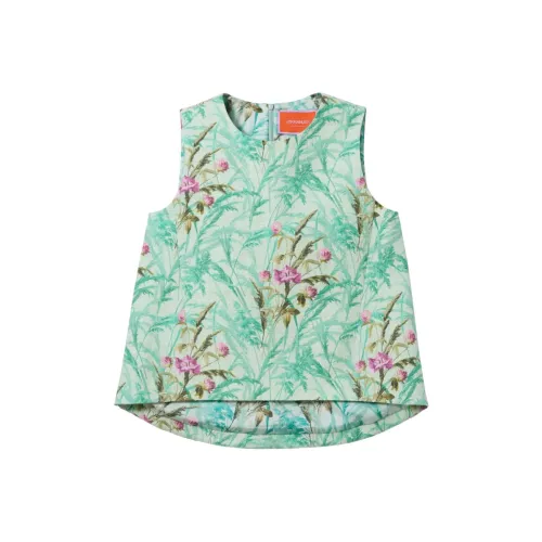 La DOUBLEJ. Топ без рукавов женский мятно-зеленый