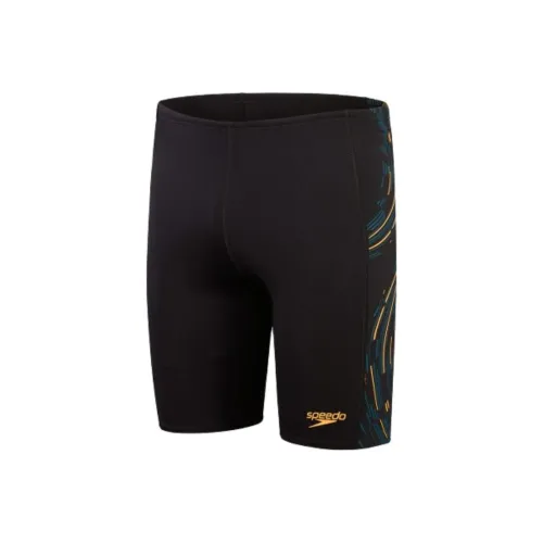 Speedo Плавательные шорты Мужские Черные и Оранжевые