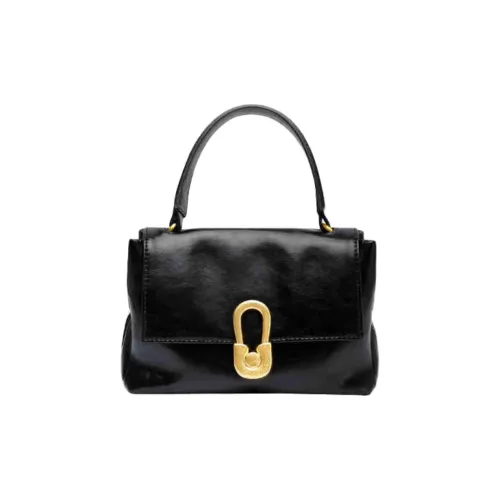 TENNCO Коровья кожа Одно плечо Сумка Маленькая Женская Черная Овсяно-желтая