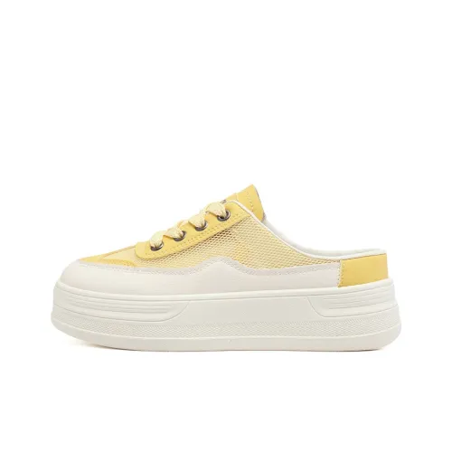 RENBEN Тихий Быстросохнущий Домашние тапочки Женские Желтые