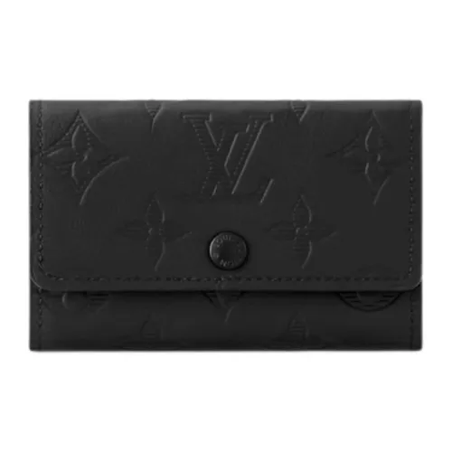 LOUIS VUITTON Multicre Телячья кожа Key Pouch Стандартный Унисекс Черный