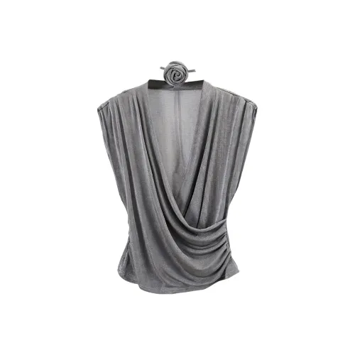 TOUCH Серебристо-серые Женские футболки T