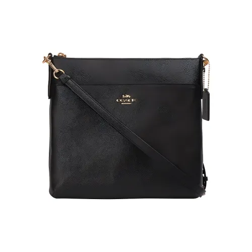 COACH Kitt GRAIN LEATHER Сумка через плечо Женская Черная