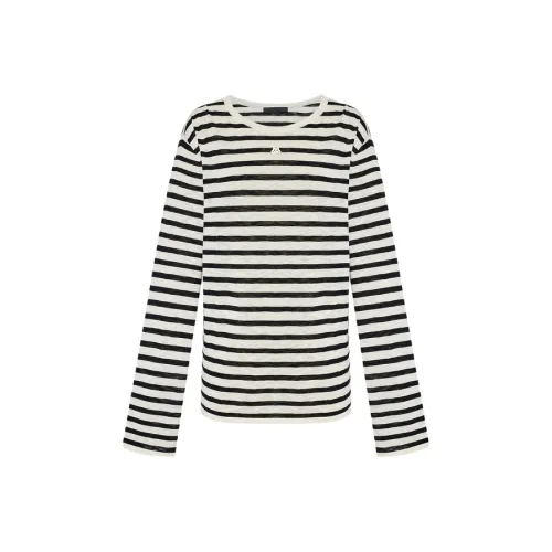 MOCO Трикотаж Женский Черный Белый Полосы