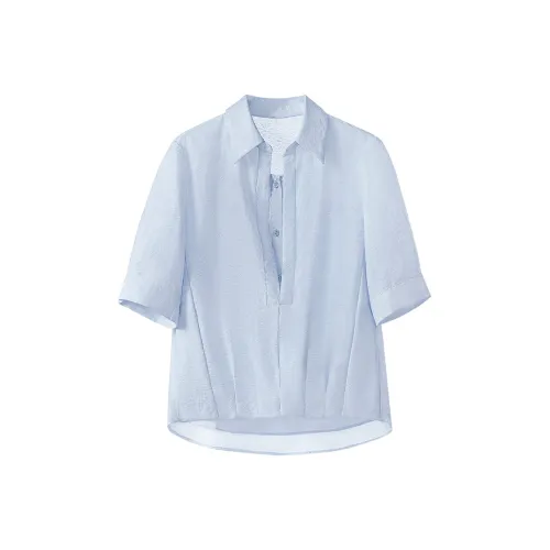 Cypress House Светло-синие Женские Рубашки