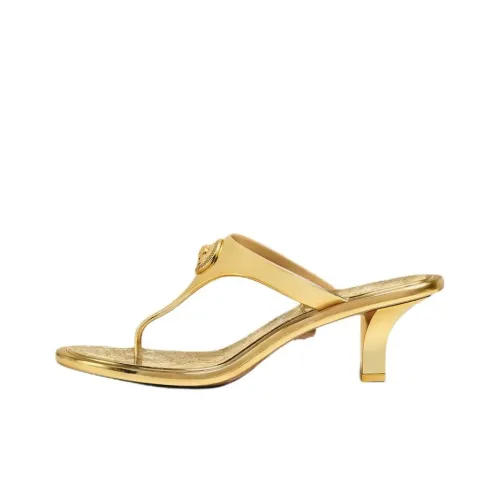 VERSACE Шлепанцы 5,5 см Женские Золотые