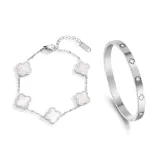 Счастливый Клевер Четырехлистный Коллекция (Белый)