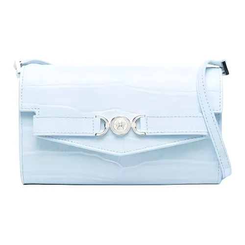 VERSACE Телячья кожа Сумка через плечо Стандартная Женская Светло-синяя