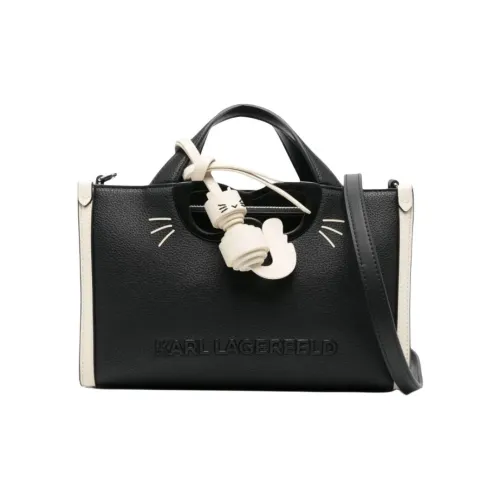 Karl Lagerfeld Полиуретан Тоут Сумка Сумка для покупок Сумка на плечо Сумка Женская Черная