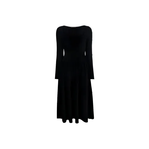 Antonino Valenti Длинное платье с длинными рукавами женское черное