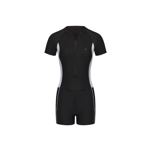 DECATHLON Una Ван-Пис Купальник Женские Дымчатый Черный Снег