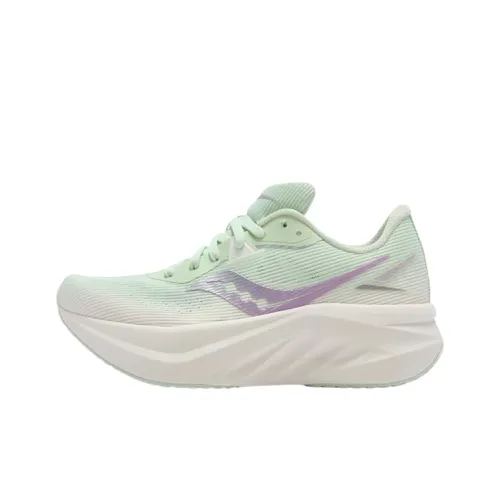 Saucony Шок Absorbing Anti-Slip Wear-Resistant Breathable и Lightweight Низкие Беговые кроссовки Унисекс Зеленые