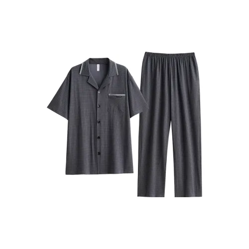 Q'NIANMA Сумерки Чернила Мужской Пижамный комплект