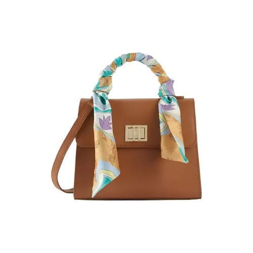 Alviero Martini Коровья кожа с PL EA Тоут Сумка Сумка для покупок Сумка на одно плечо Сумка через плечо Мини Женская Коричневая