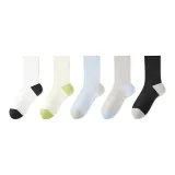 5 пар (Белый + Кремово-белый + Туманно-голубой + Серебристо-серый + Черный)