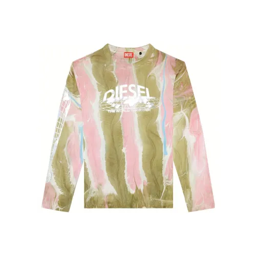 DIESEL Красный зеленый Унисекс T-рубашки