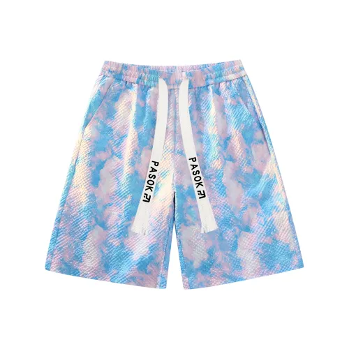 PASOK PA013 Tie Dye Ослепительный цвет Унисекс Повседневные шорты