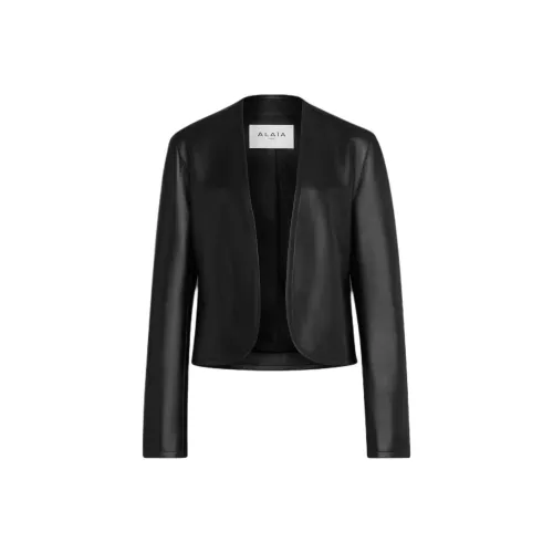 Alaia SS25 Кожа Куртка Женская Черная