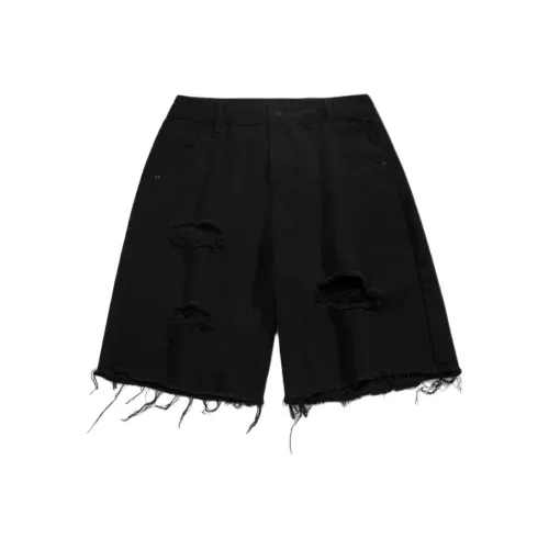 YOUSEKOO Черные унисекс джинсовые шорты