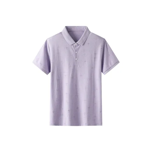ARTSDON Light Purple Pattern Men's Polo